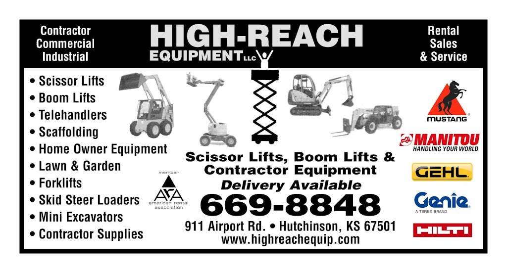 High Reach Equipment | 911 Airport Rd, Hutchinson, KS 67501, USA | Phone: (620) 669-8848