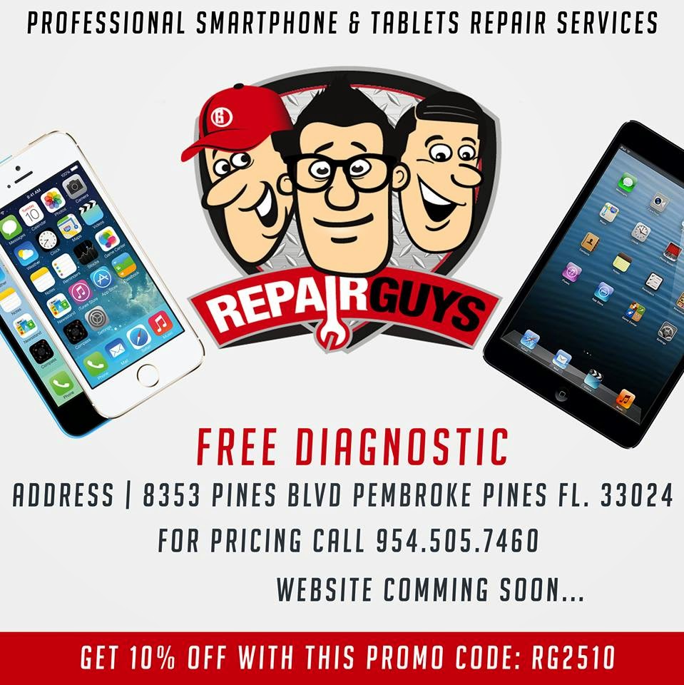 Repair Guys | 11401 Pines Blvd, (NEXT TO FOOD COURT), Pembroke Pines, FL 33026, USA | Phone: (954) 505-7460