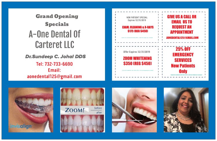 A-One Dental Of Carteret LLC | 125 Washington Ave 3 fl, Carteret, NJ 07008, USA | Phone: (732) 733-6690