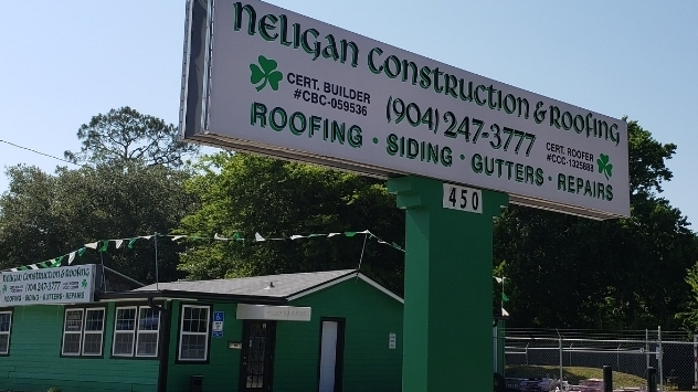Neligan Construction & Roofing, LLC | 450 FL-16, St. Augustine, FL 32084, USA | Phone: (904) 247-3777