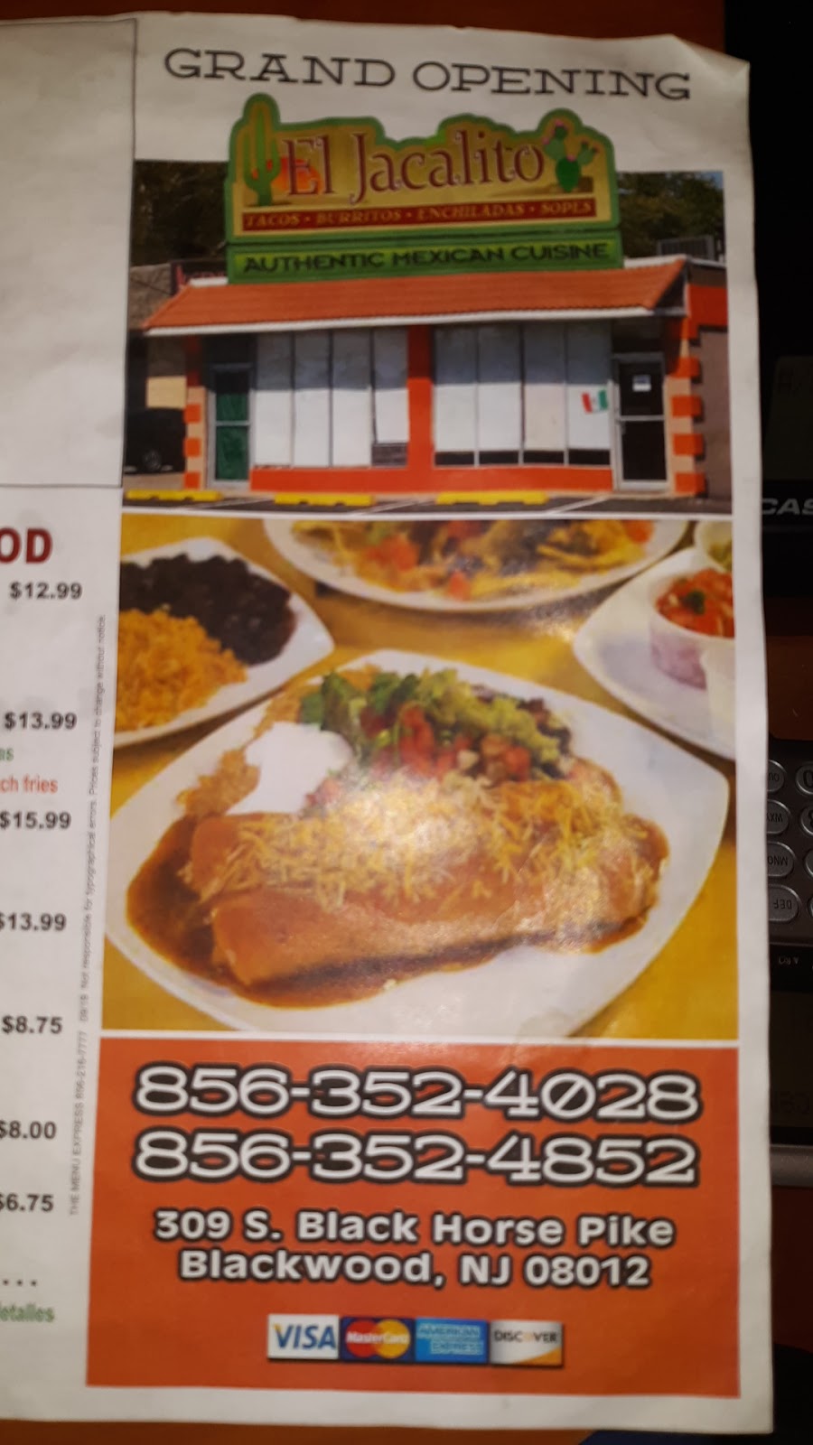 El Jacalito | 309 S Black Horse Pike, Blackwood, NJ 08012, USA | Phone: (856) 352-4078