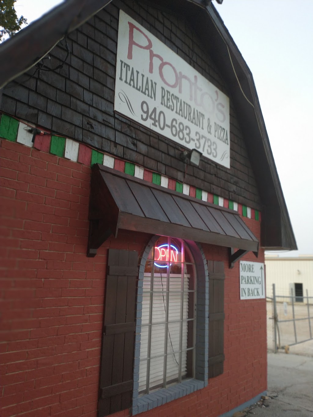 Prontos Italian Restaurant and Pizza | 47 US-380, Bridgeport, TX 76426 | Phone: (940) 683-3733