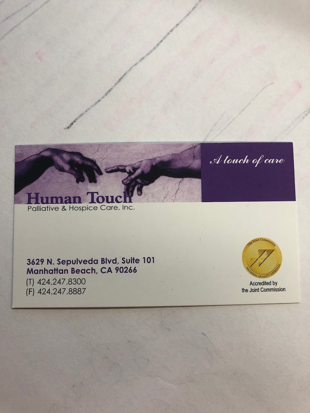 Human Touch Palliative & Hospice Care | 3629 N Sepulveda Blvd Suit 102, Manhattan Beach, CA 90266, USA | Phone: (424) 247-8300