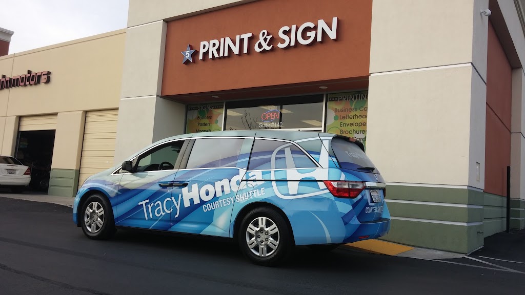 Five Star Print & Sign, LLC | 2830 Auto Plaza Dr #140, Tracy, CA 95304, USA | Phone: (209) 830-8300