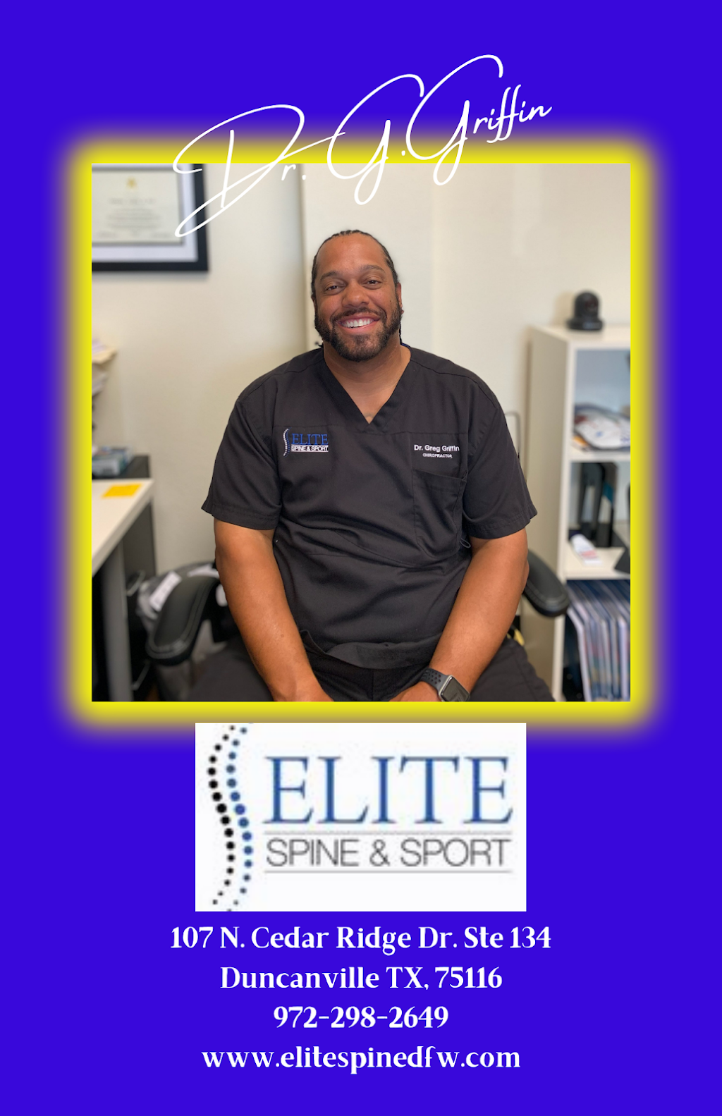 Elite Spine & Sport | 107 N Cedar Ridge Dr #134, Duncanville, TX 75116, USA | Phone: (972) 298-2649