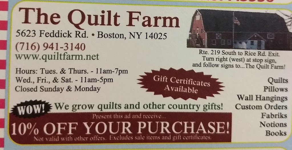 The Quilt Farm | 5623 S Feddick Rd, Boston, NY 14025, USA | Phone: (716) 941-3140