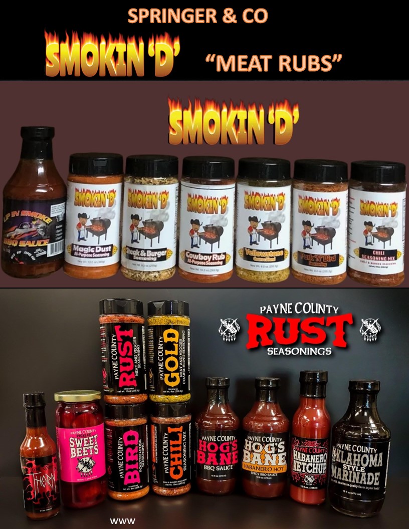 Springer & Co--------Smokin D Meat Rubs | store & pickup location, 105 N Main St, Newkirk, OK 74647, USA | Phone: (580) 362-6621