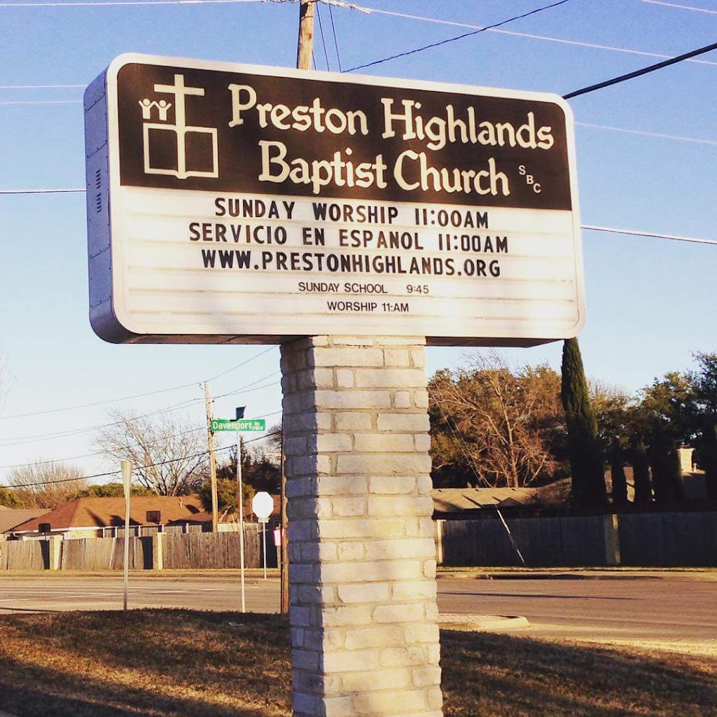 Preston Highlands Baptist Church | 17463 Davenport Rd, Dallas, TX 75252, USA | Phone: (972) 248-6296