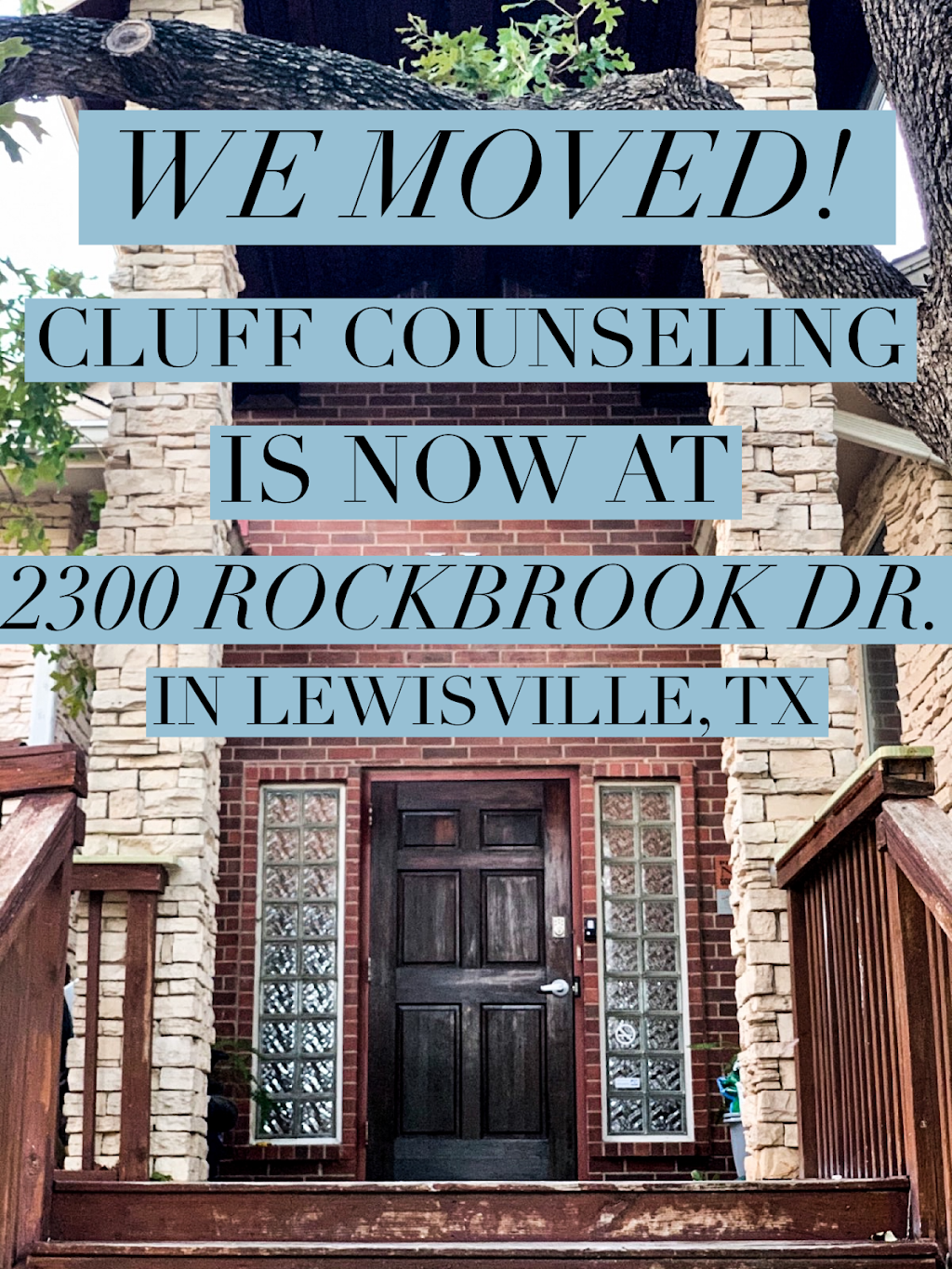 Cluff Counseling PLLC | 2300 Rockbrook Dr, Lewisville, TX 75067, USA | Phone: (817) 756-9725