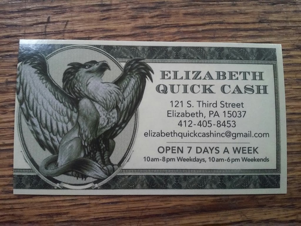 Elizabeth Quick Cash | 121 S 3rd Ave, Elizabeth, PA 15037, USA | Phone: (412) 405-8453