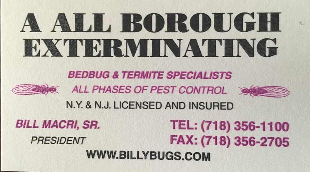 A All Borough Exterminating Co. Inc | 139 Finlay St, Staten Island, NY 10307, USA | Phone: (718) 356-1100