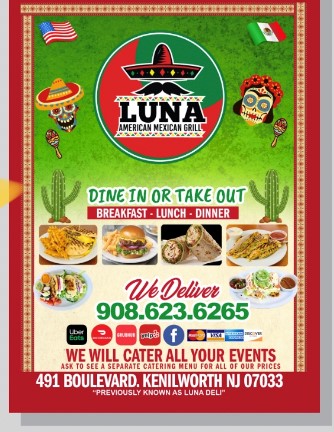 Luna Mexican Grill | 491 Boulevard, Kenilworth, NJ 07033, USA | Phone: (908) 623-6265