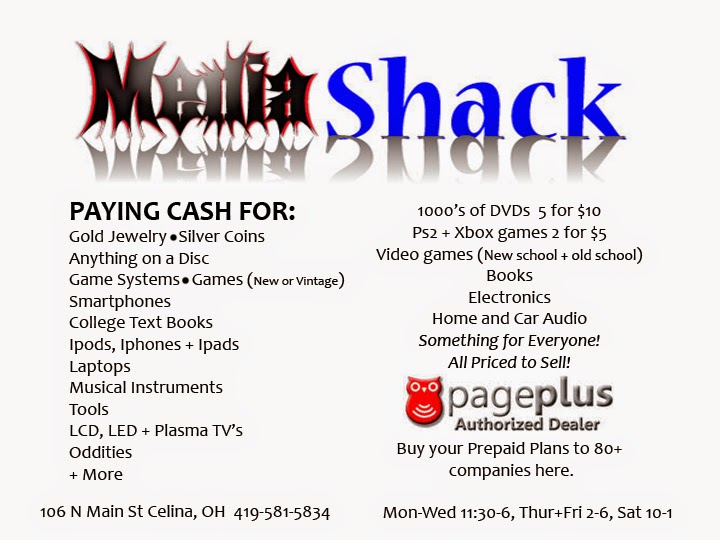 Media Shack llc | 106 N Main St, Celina, OH 45822, USA | Phone: (419) 581-5834