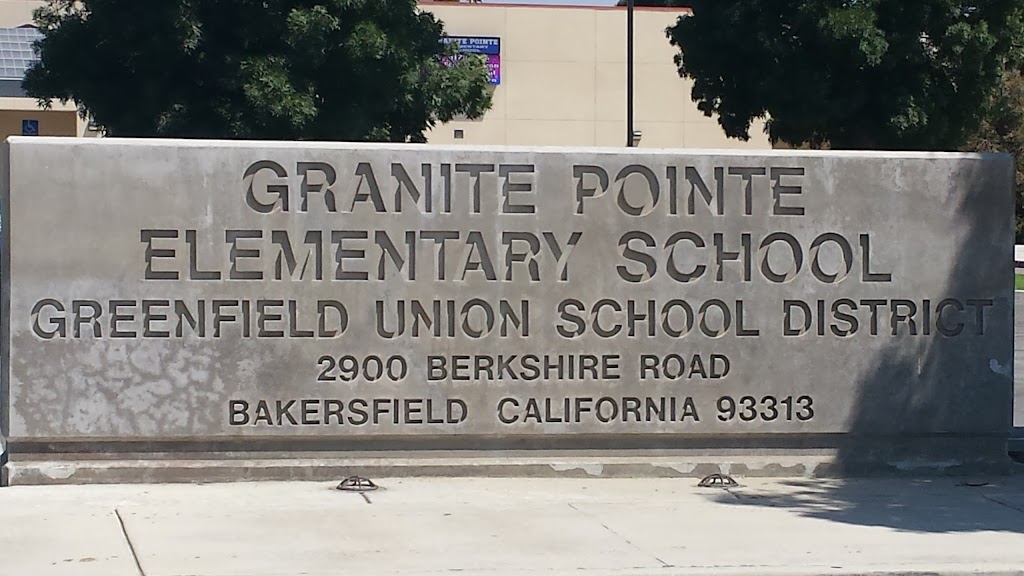 Granite Pointe Elementary | 2900 Berkshire Rd, Bakersfield, CA 93313, USA | Phone: (661) 837-6040