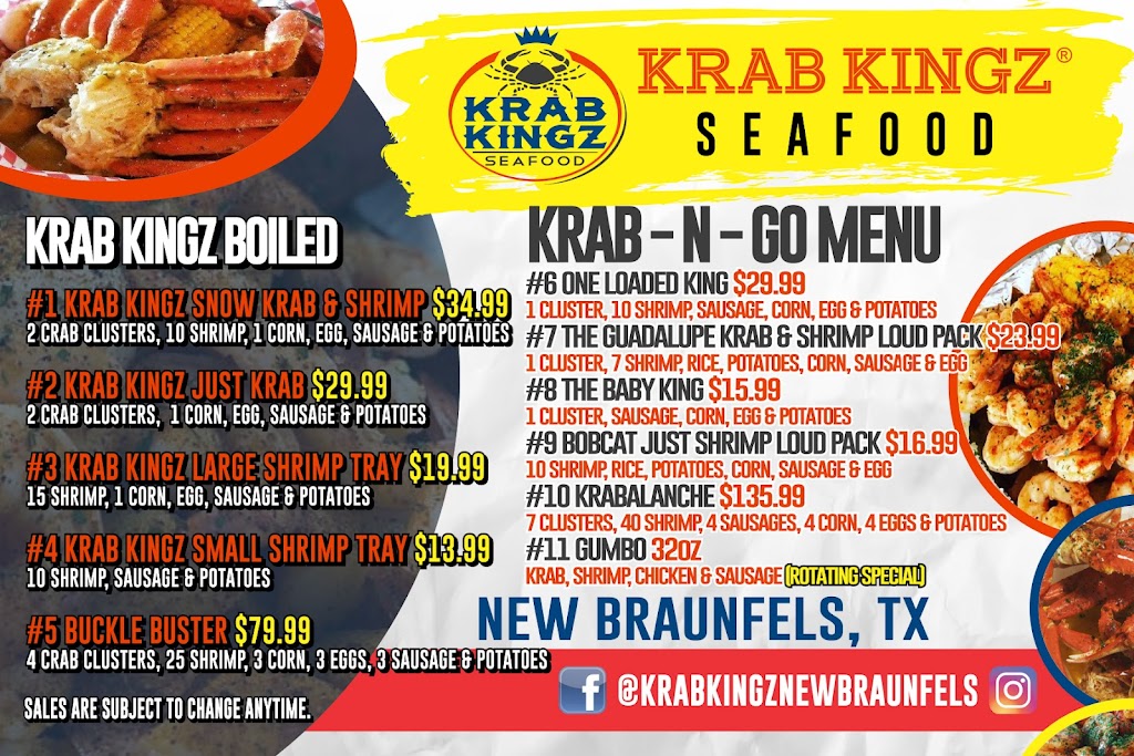 Krab Kingz New Braunfels | 8015 FM 725, McQueeney, TX 78123, USA | Phone: (830) 433-7530