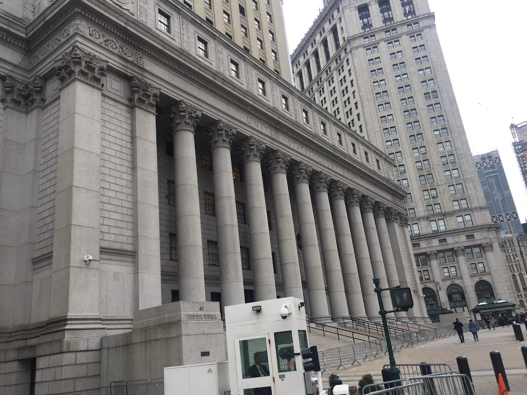 US Federal Courthouse | 40 Foley Square # 104, New York, NY 10007, USA | Phone: (212) 857-8500