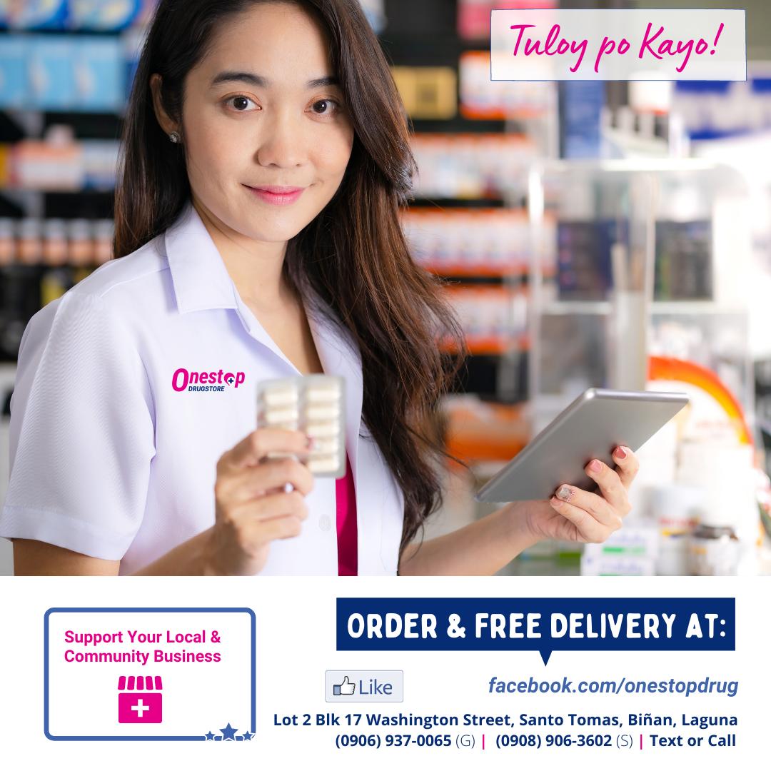 Onestop Drugstore Biñan | Lot 2, Blk 17 Washington St, Santo Tomas, Biñan, 4024 Laguna, Philippines | Phone: 906 397 0065