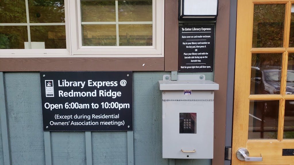 Redmond Ridge Library Express | 10735 Cedar Park Cres NE, Redmond, WA 98053, USA | Phone: (425) 885-1861
