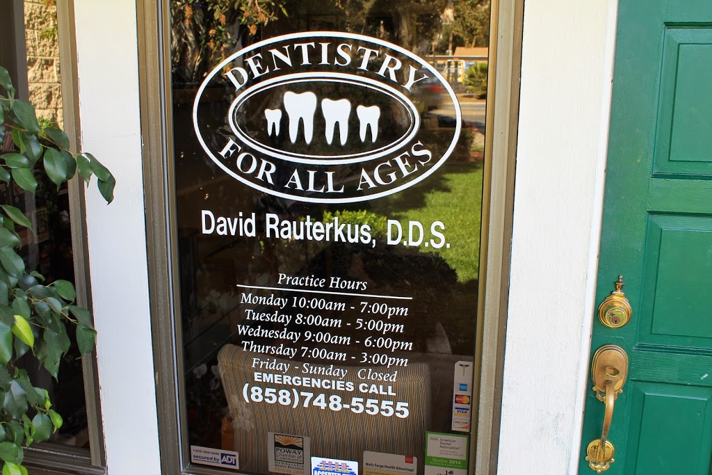 Rauterkus David E DDS | 15835 Pomerado Rd, Poway, CA 92064, USA | Phone: (858) 748-5555