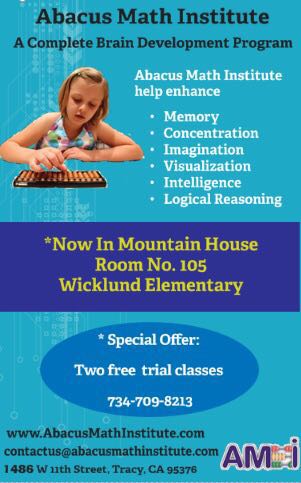 Abacus Math Institute | 1486 W 11th St, Tracy, CA 95376, USA | Phone: (209) 640-4687