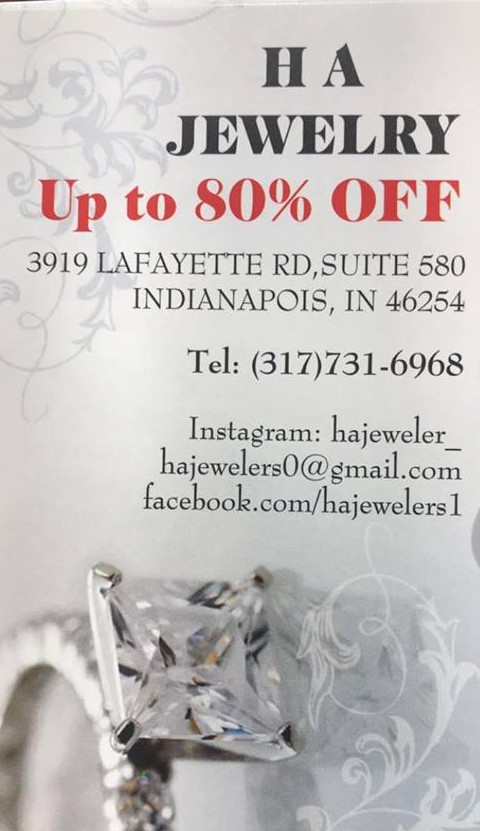 HA JEWELRY | 3919 Lafayette Rd SUITE 580, Indianapolis, IN 46254, USA | Phone: (317) 731-6968