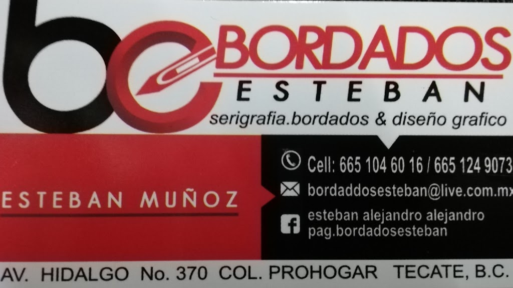 Bordados Esteban | C. Ensenada #125, Colinas del Cuchuma, 21440 Tecate, B.C., Mexico | Phone: 665 104 6016