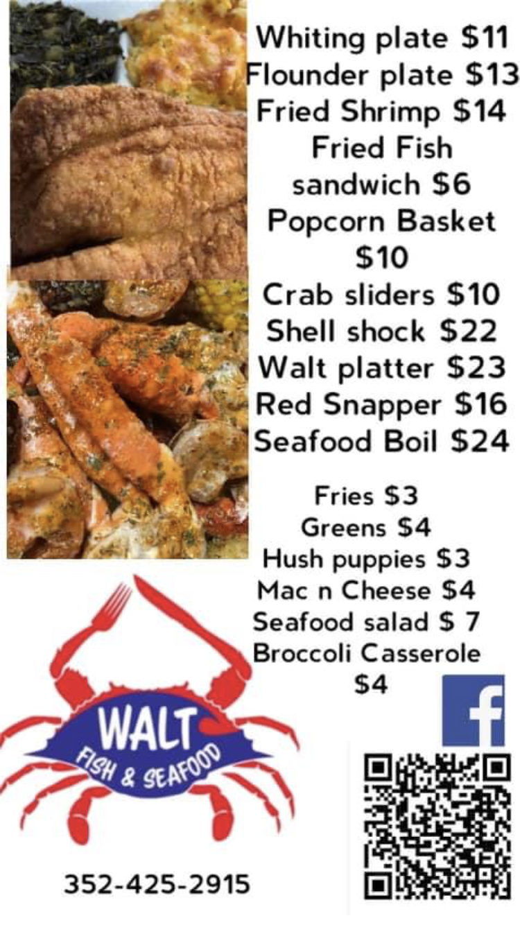 WALT Fish & Seafood | 7001 SE Maricamp Rd, Ocala, FL 34472, USA | Phone: (352) 425-2915