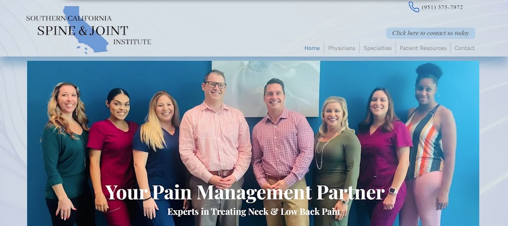 Southern California Spine and Joint Institute | 38860 Sky Canyon Dr Bldg A, Murrieta, CA 92563, USA | Phone: (951) 375-7972 Southern California Spine and Joint Institute | 38860 Sky Canyon Dr Bldg A, Murrieta, CA 92563, USA | Phone: (951) 375-7972
