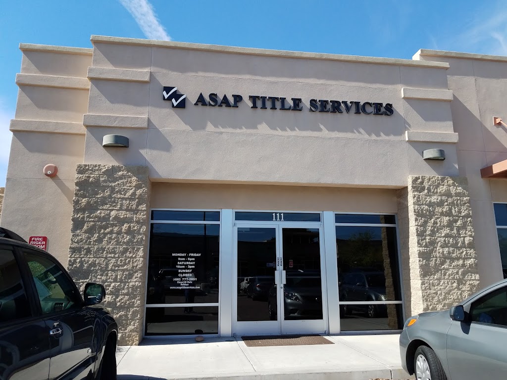 ASAP Title Services | 8729 S Kyrene Rd STE 111, Tempe, AZ 85284, USA | Phone: (480) 777-2891