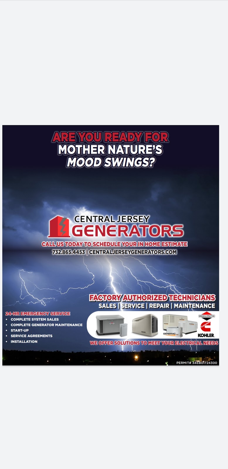 Central Jersey Generators | 5116 NJ-33, Wall Township, NJ 07727, USA | Phone: (732) 865-4453