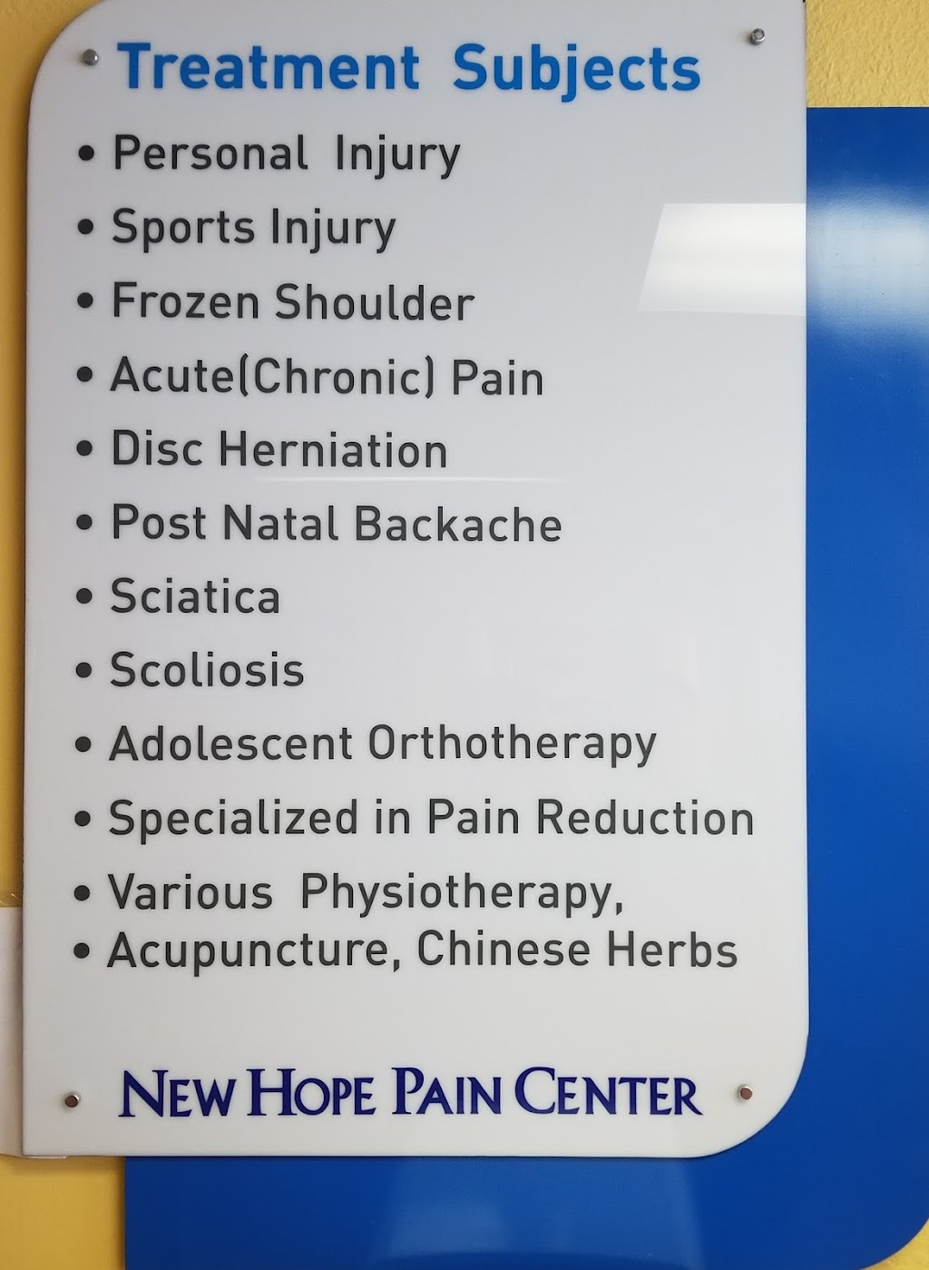 New Hope Pain Center 통증치료 | 3511 W Olympic Blvd #204, Los Angeles, CA 90019, USA | Phone: (323) 733-1222