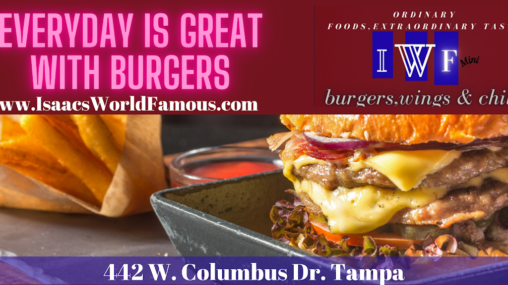 Isaacs World Famous Burgers | 442 W Columbus Dr, Tampa, FL 33602, USA | Phone: (813) 405-4080