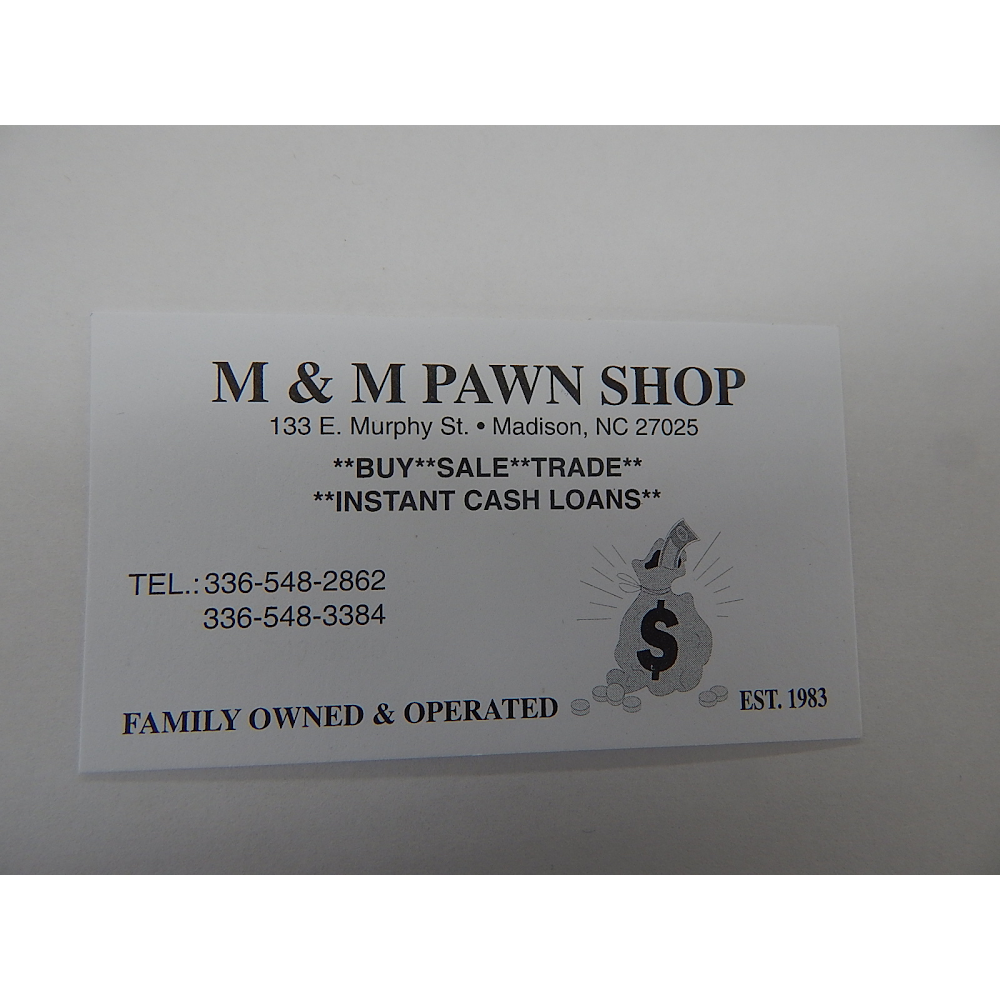 M & M Pawn Shop | 133 E Murphy St, Madison, NC 27025, USA | Phone: (336) 548-2862