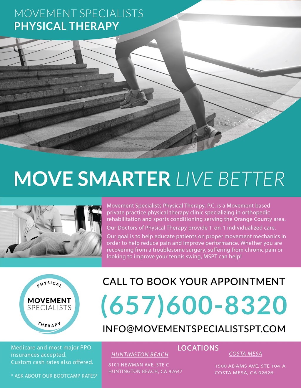 Movement Specialists Physical Therapy, P.C. | 8101 Newman Ave Ste C, Huntington Beach, CA 92647, USA | Phone: (949) 423-7077
