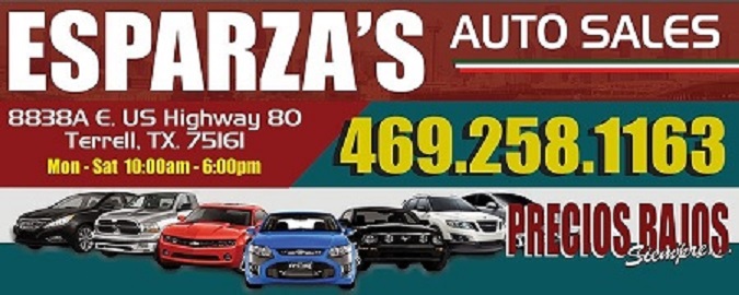 ESPARZAS AUTO SALES | 8838 E, US-80, Terrell, TX 75161, USA | Phone: (469) 258-1163