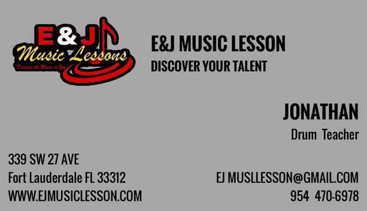 EJ music Lessson | 339 SW 27th Ave, Fort Lauderdale, FL 33312, USA | Phone: (754) 423-6635