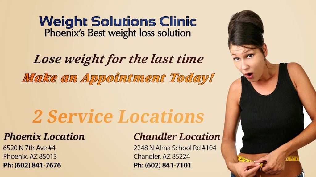 Weight Solutions Clinic | 6520 N 7th Ave #4, Phoenix, AZ 85013, USA | Phone: (602) 841-7676