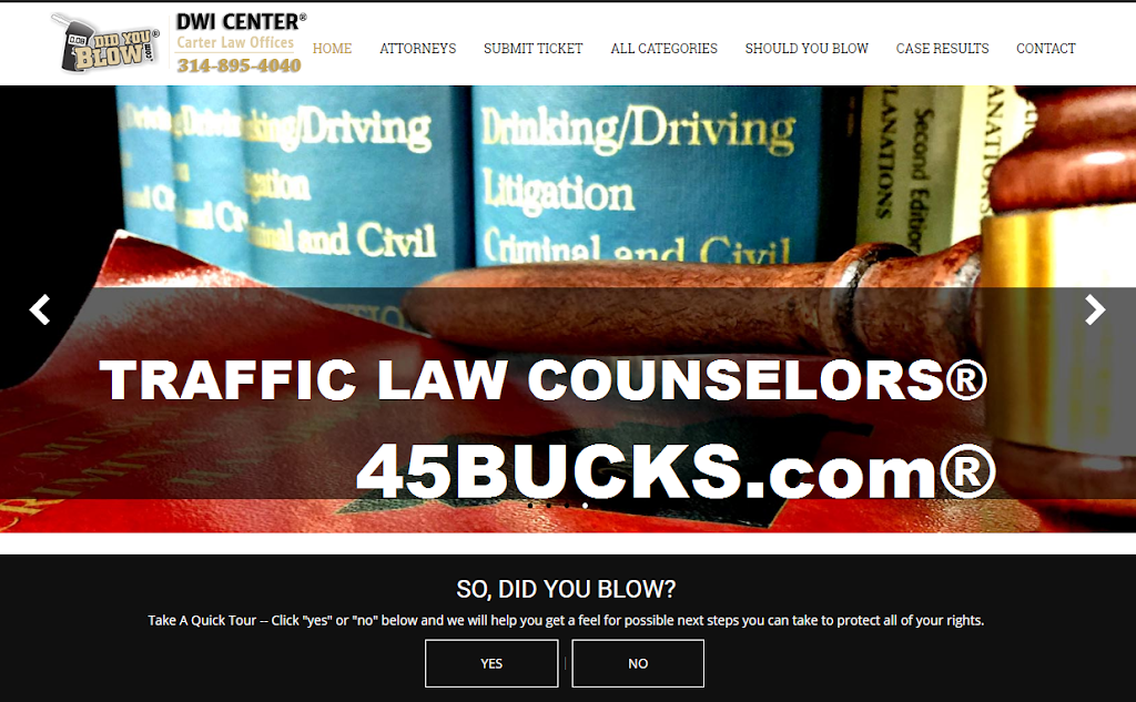 Traffic Law Counselors® 45BUCKS.com® | 100 Chesterfield Business Pkwy #200, Chesterfield, MO 63005, USA | Phone: (636) 916-4040