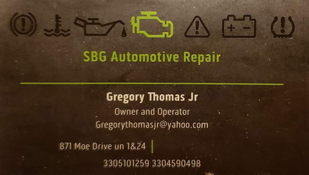 SBG Automotive Repair | 871 Moe Drive Units 1&24, Akron, OH 44310, USA | Phone: (330) 510-1259