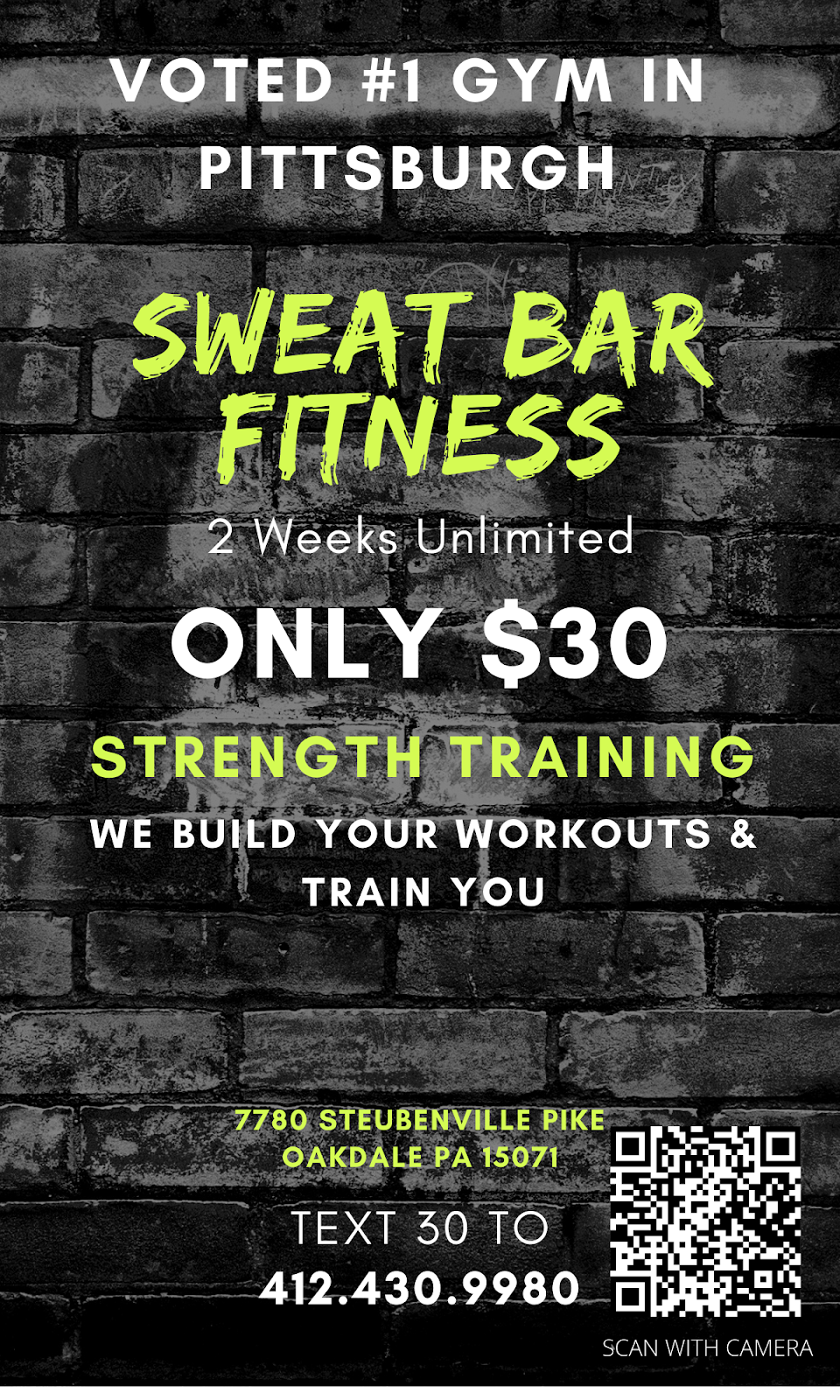 Sweat Bar Fitness | 7780 Steubenville Pike Suite 2, Oakdale, PA 15071, USA | Phone: (412) 899-1133