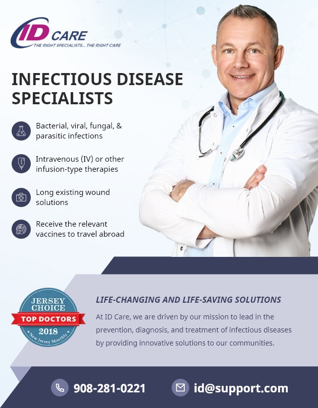 ID Care Infectious Disease | 105 Raider Blvd Suite 101, Hillsborough Township, NJ 08844, United States | Phone: (908) 281-0221