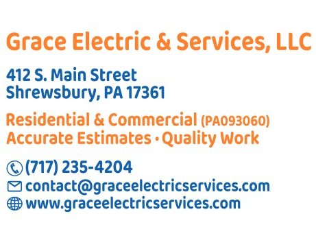 Grace Electric & Services | 412 S Main St, Shrewsbury, PA 17361, USA | Phone: (717) 235-4204