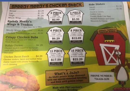 Speedy Meedys Inc | 1697 University Dr, Dunbar, PA 15431, USA | Phone: (724) 626-1630