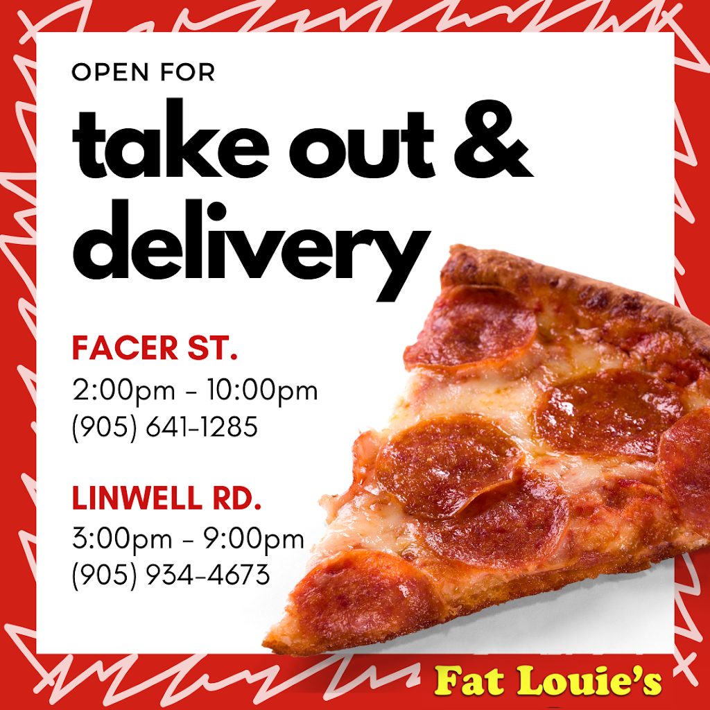 Fat Louies American Style Pizzeria & Bar | 384 Linwell Rd, St. Catharines, ON L2M 2P2, Canada | Phone: (905) 934-4673