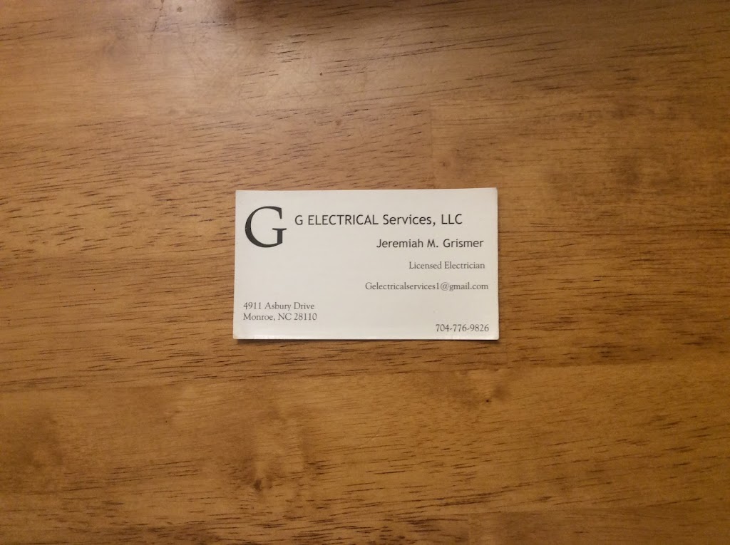 G Electrical Services, LLC | 4911 Asbury Dr, Monroe, NC 28110, USA | Phone: (704) 776-9826