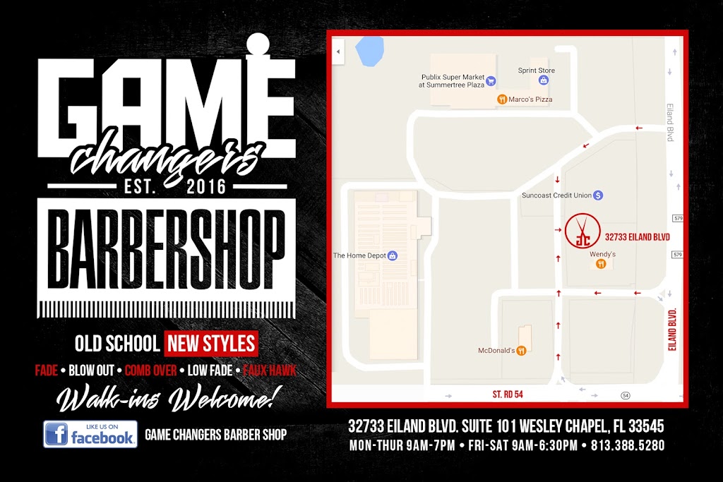 Game Changers Barber Shop | 32733 Eiland Blvd #106, Wesley Chapel, FL 33545, USA | Phone: (813) 388-5665