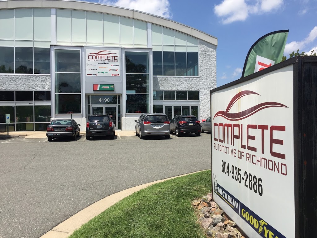 Complete Automotive of Richmond | 4190 Dominion Blvd, Glen Allen, VA 23060, USA | Phone: (804) 935-2886