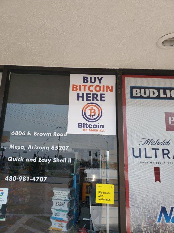 Bitcoin of America ATM | 6806 E Brown Rd, Mesa, AZ 85207, USA | Phone: (888) 502-5003