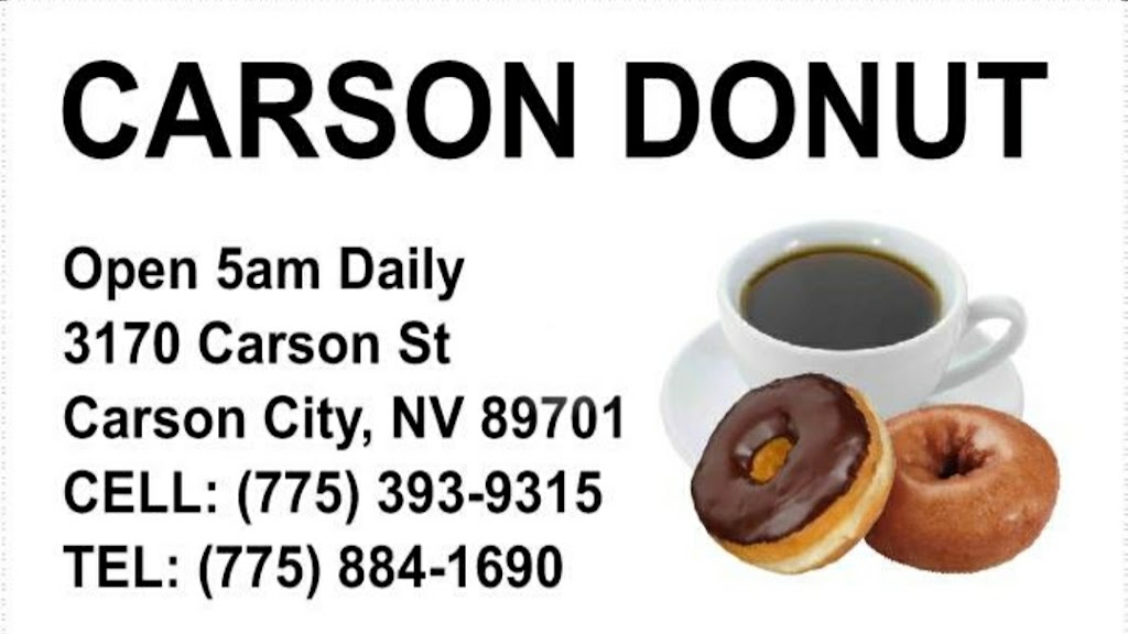Carson Donut | 3170 S Carson St STE 10, Carson City, NV 89701, USA | Phone: (775) 884-1690