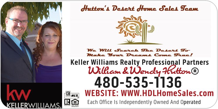 Real Estate Agents WIlliam & Wendy Hutton @ KellerWilliams Real Estate | 2402 Pebble Creek Pkwy Suite 101, Goodyear, AZ 85395, USA | Phone: (480) 535-1136